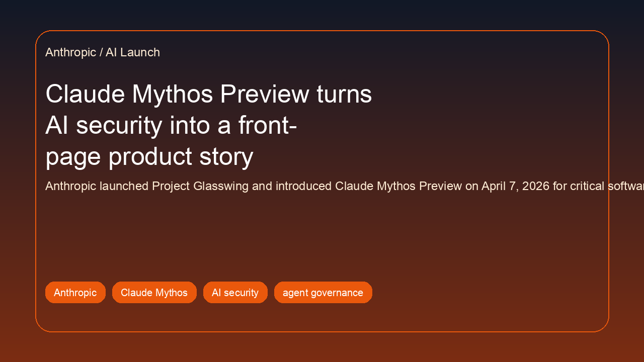 Cover image: Claude Mythos Preview turns AI security into a front-page product story
