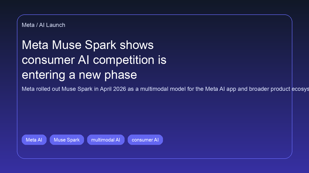 Cover image: Meta Muse Spark shows consumer AI competition is entering a new phase
