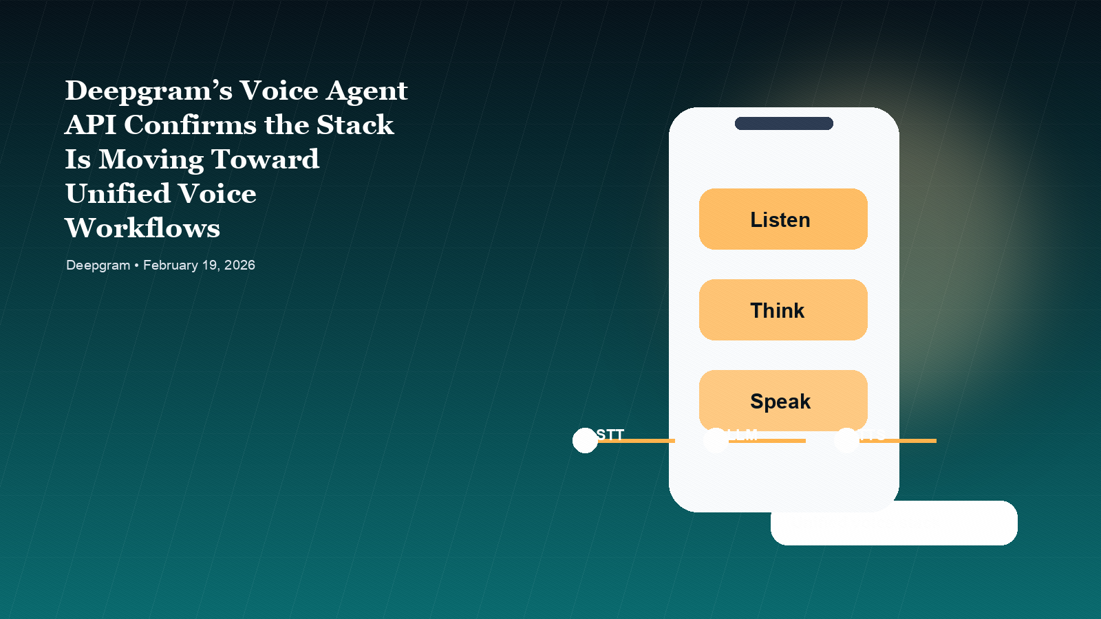 Cover image for Deepgram’s Voice Agent API Confirms the Stack Is Moving Toward Unified Voice Workflows