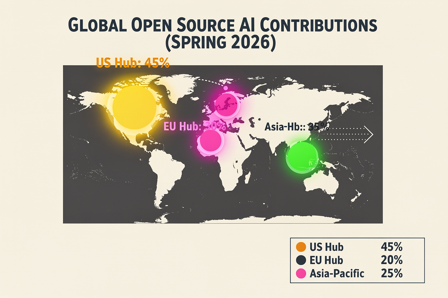 Global AI Hub: Mapping the Geography of Open-Source Contributors