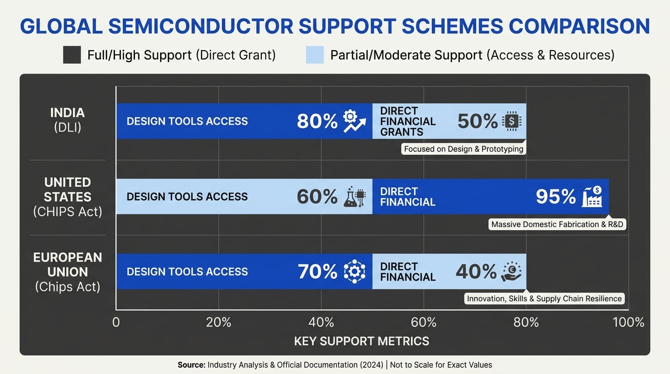 Comparative Analysis: India's DLI Scheme vs Global Semiconductor Incentives