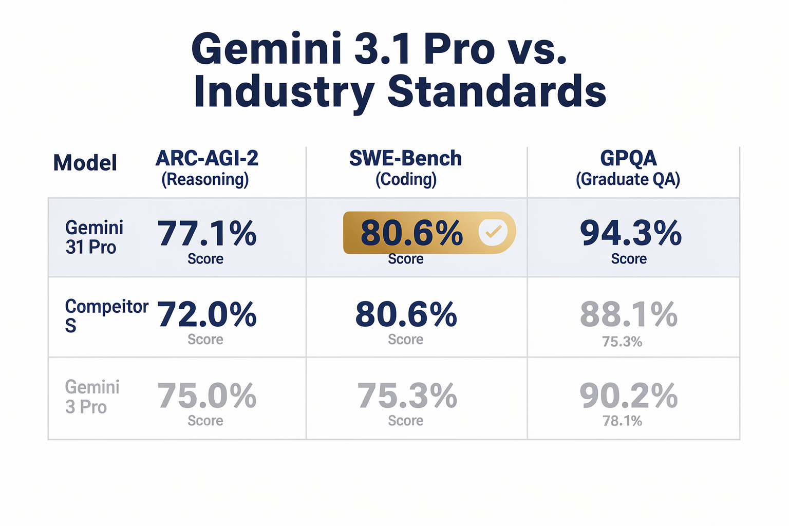 Comparing Gemini 3.1 Pro to Predecessors and Competitors