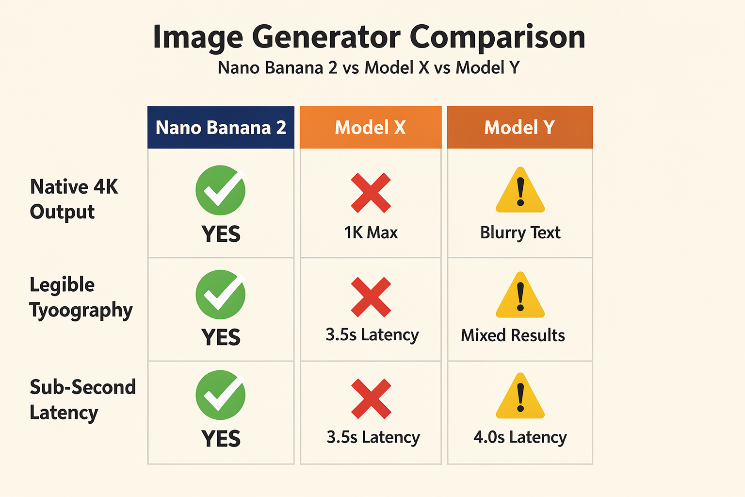 Comparison with Alternatives (TABLE)