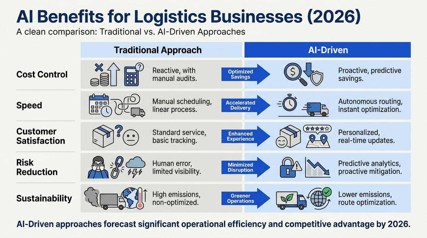 What AI in Logistics Means for Businesses (TABLE)