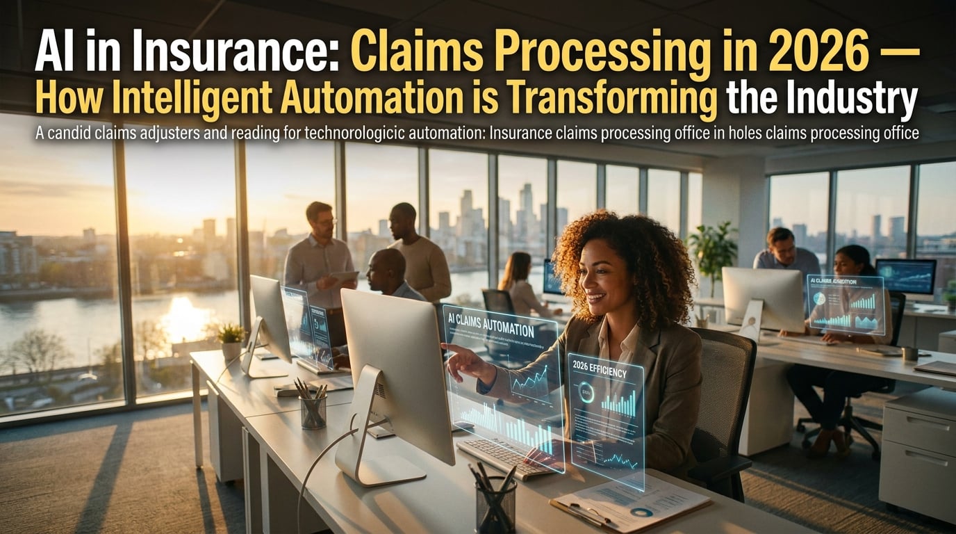 Cover image: AI in Insurance: Claims Processing in 2026 — How Intelligent Automation is Transforming the Industry