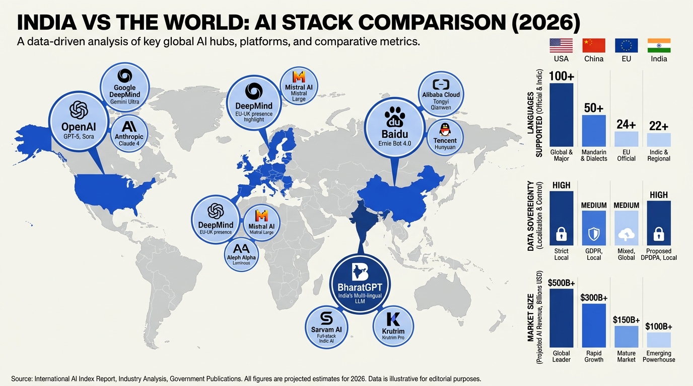 Comparing India’s AI Stack to Global Giants