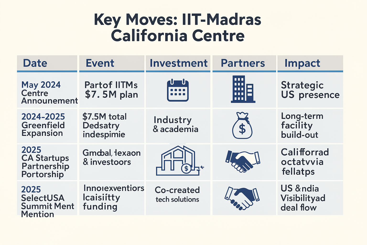 Key Developments at a Glance (TABLE)