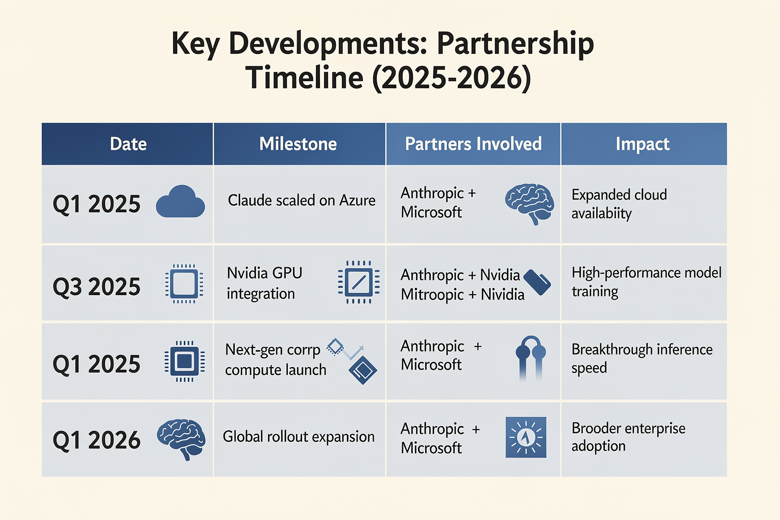 Key Developments (TABLE)