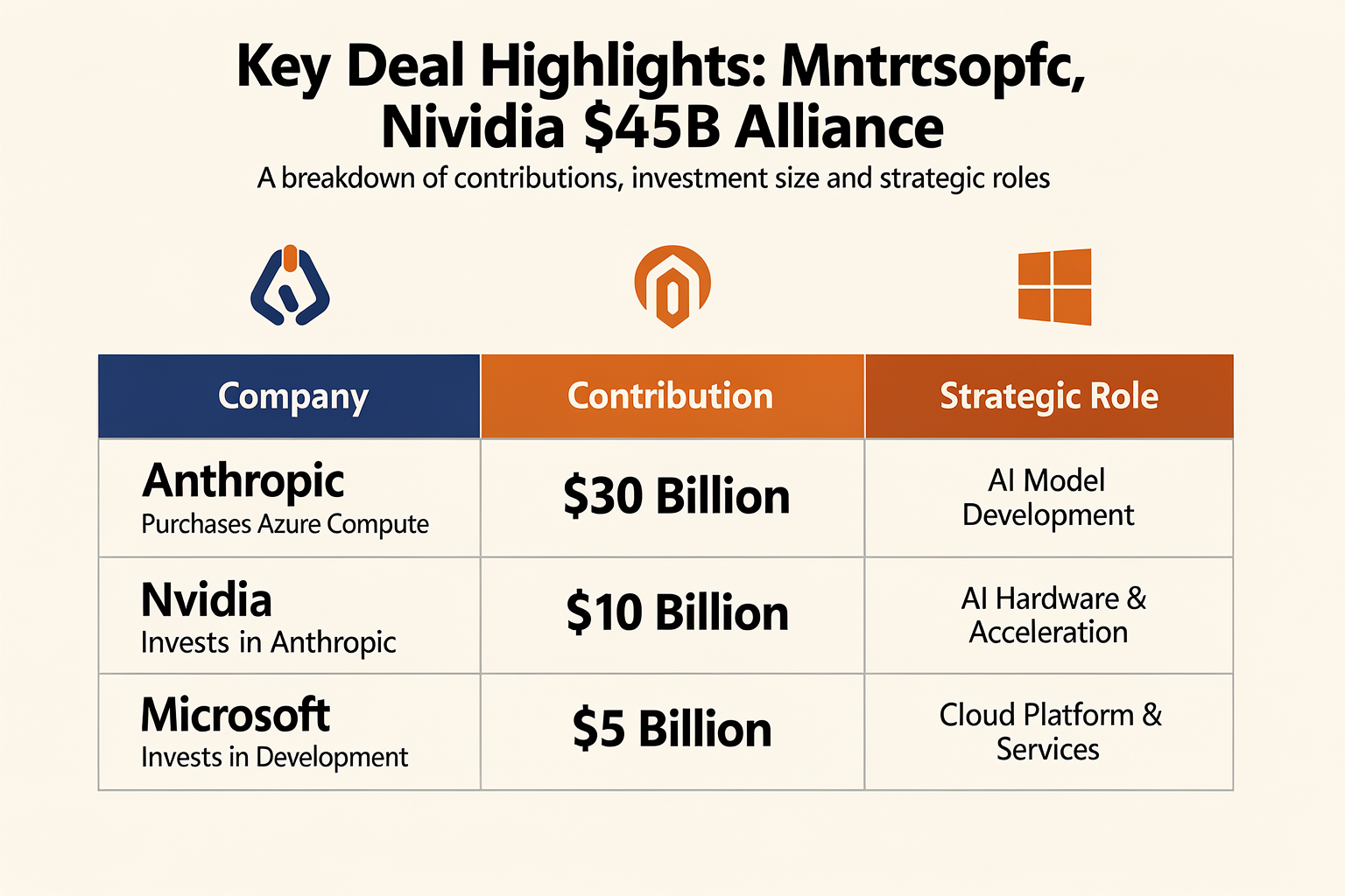 Key Developments of the Deal (TABLE)