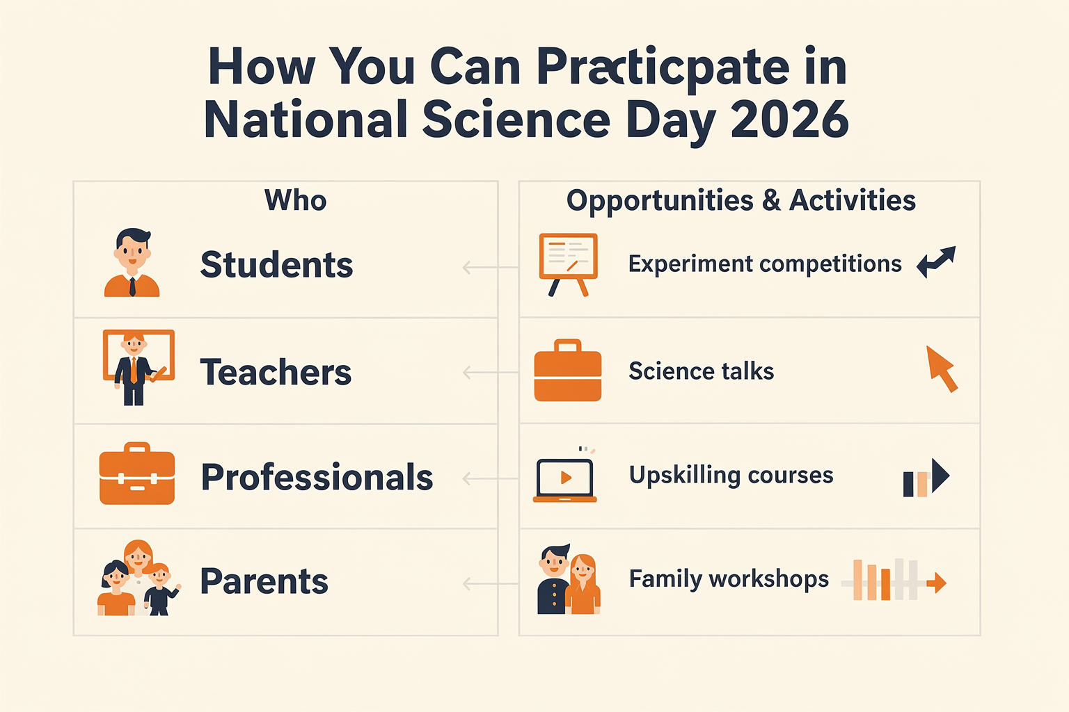What This Means For You: Opportunities & Activities (TABLE)