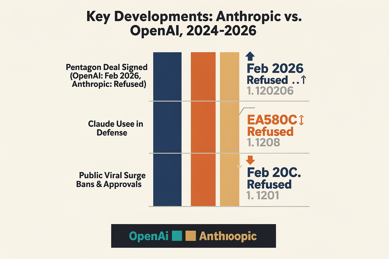 Key Developments: Anthropic vs. OpenAI in Washington (TABLE)