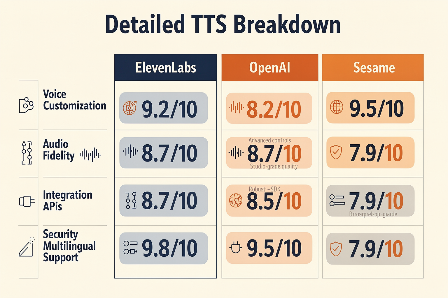 Detailed Comparison (TABLE)