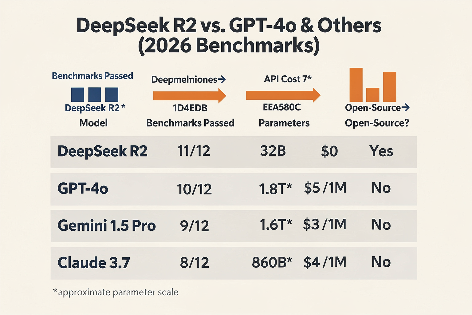 Key Developments: DeepSeek R2 vs. The Competition (TABLE)