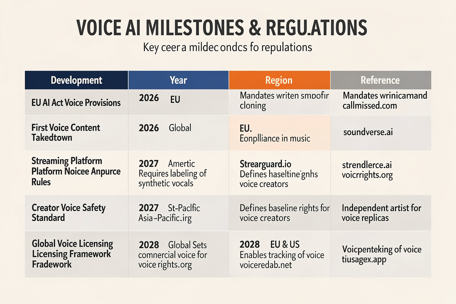 Key Developments in 2026 Voice Cloning (TABLE)