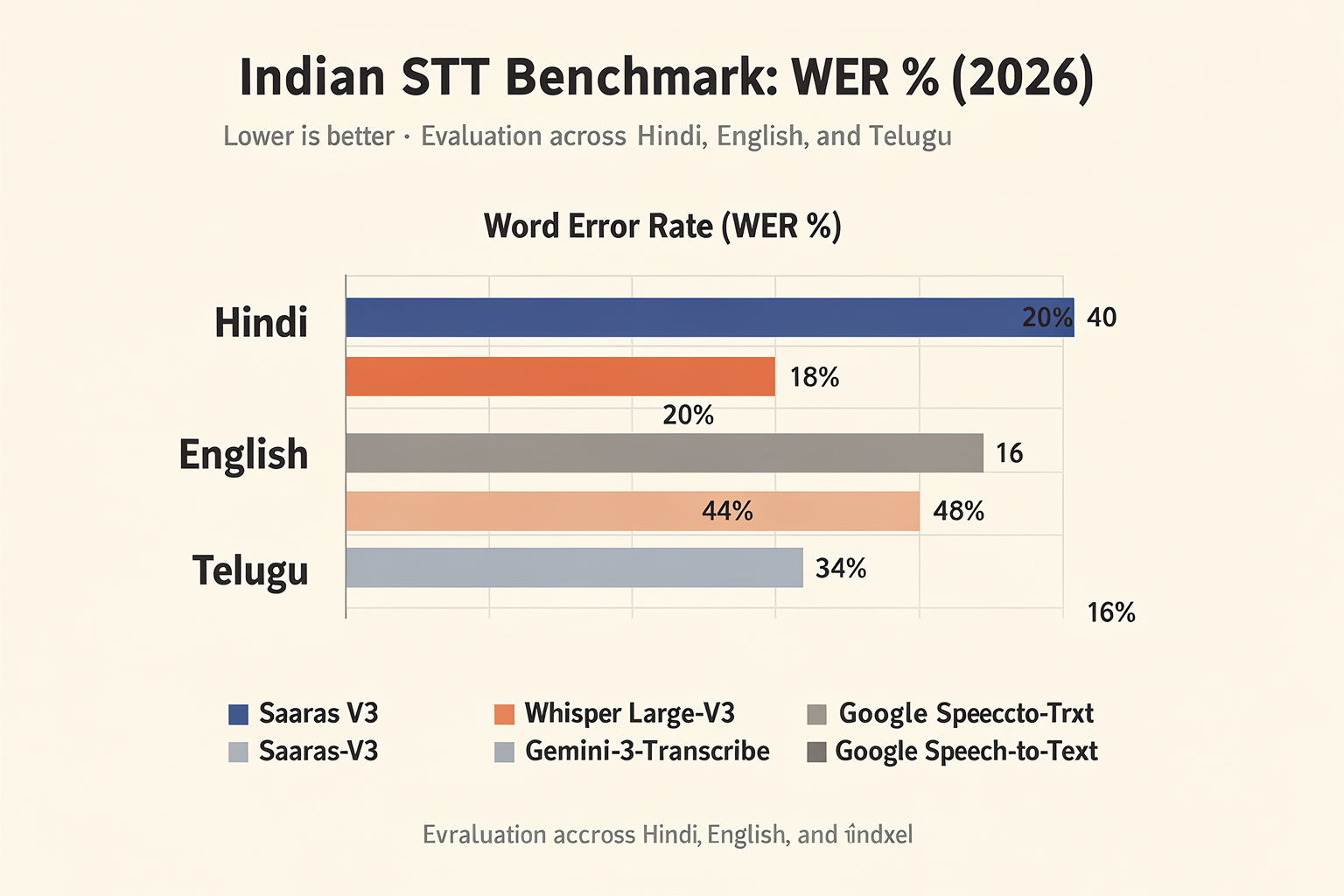 Benchmarking: Saaras V3 vs Leading Global STT Systems
