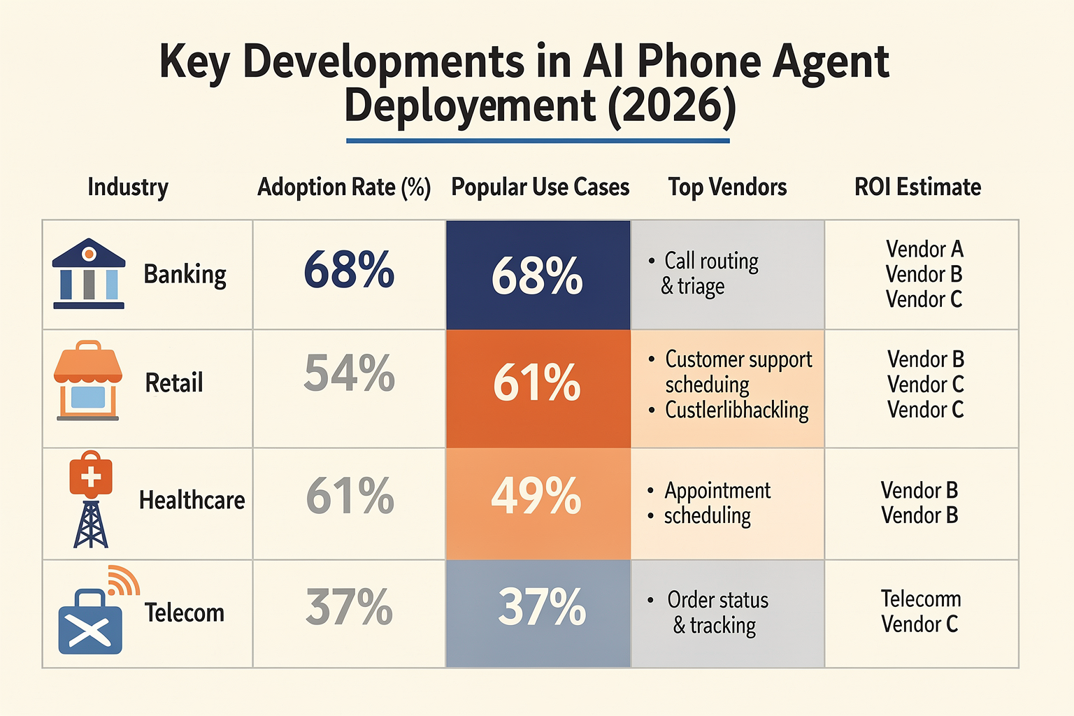 The AI Phone Agent Boom: Key Developments in 2026 (TABLE)