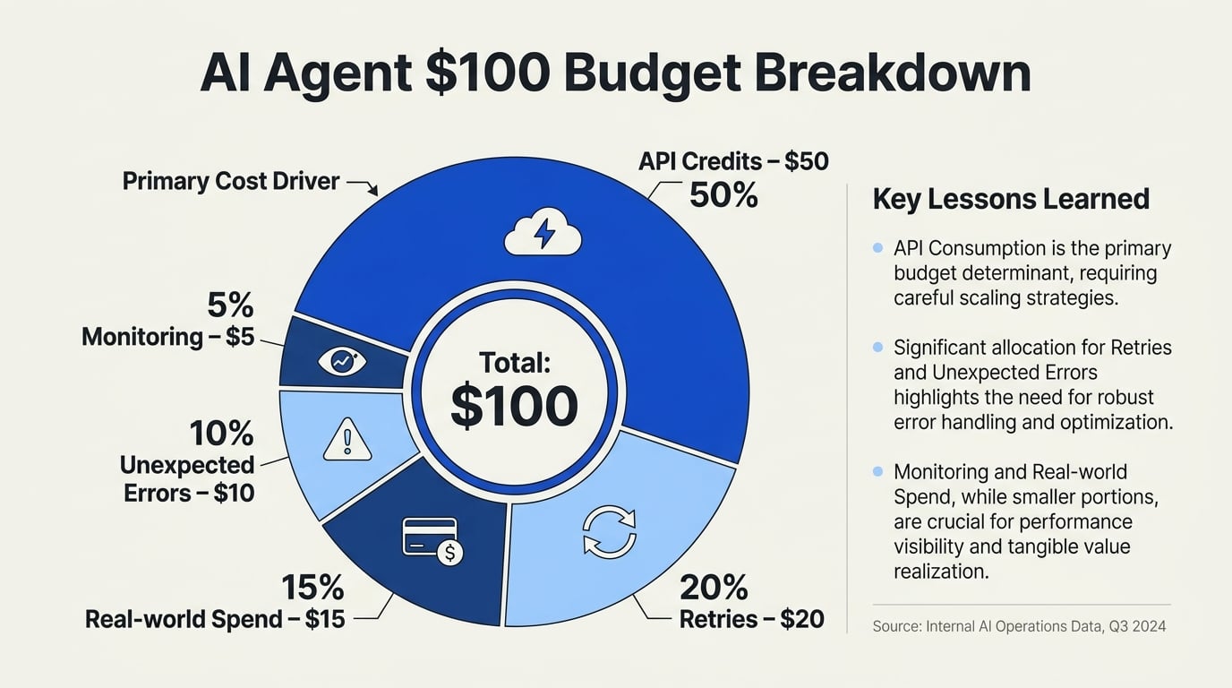 Case Study: Running an AI Agent on $100 – Breakdown & Lessons