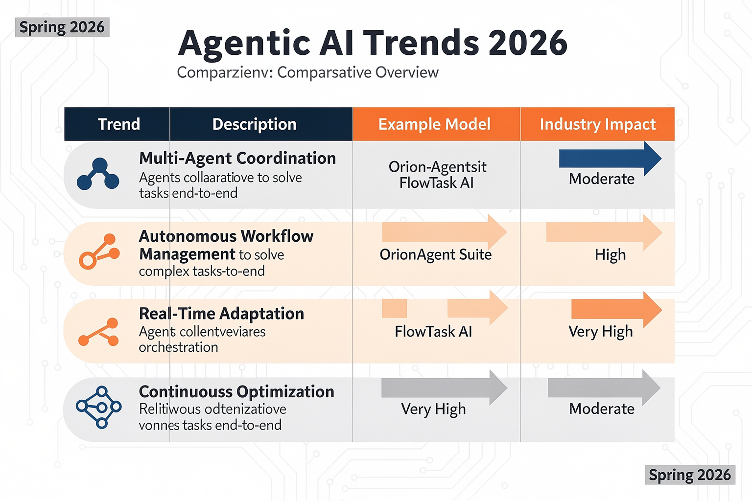 Agentic AI Trends and Transformations (TABLE)