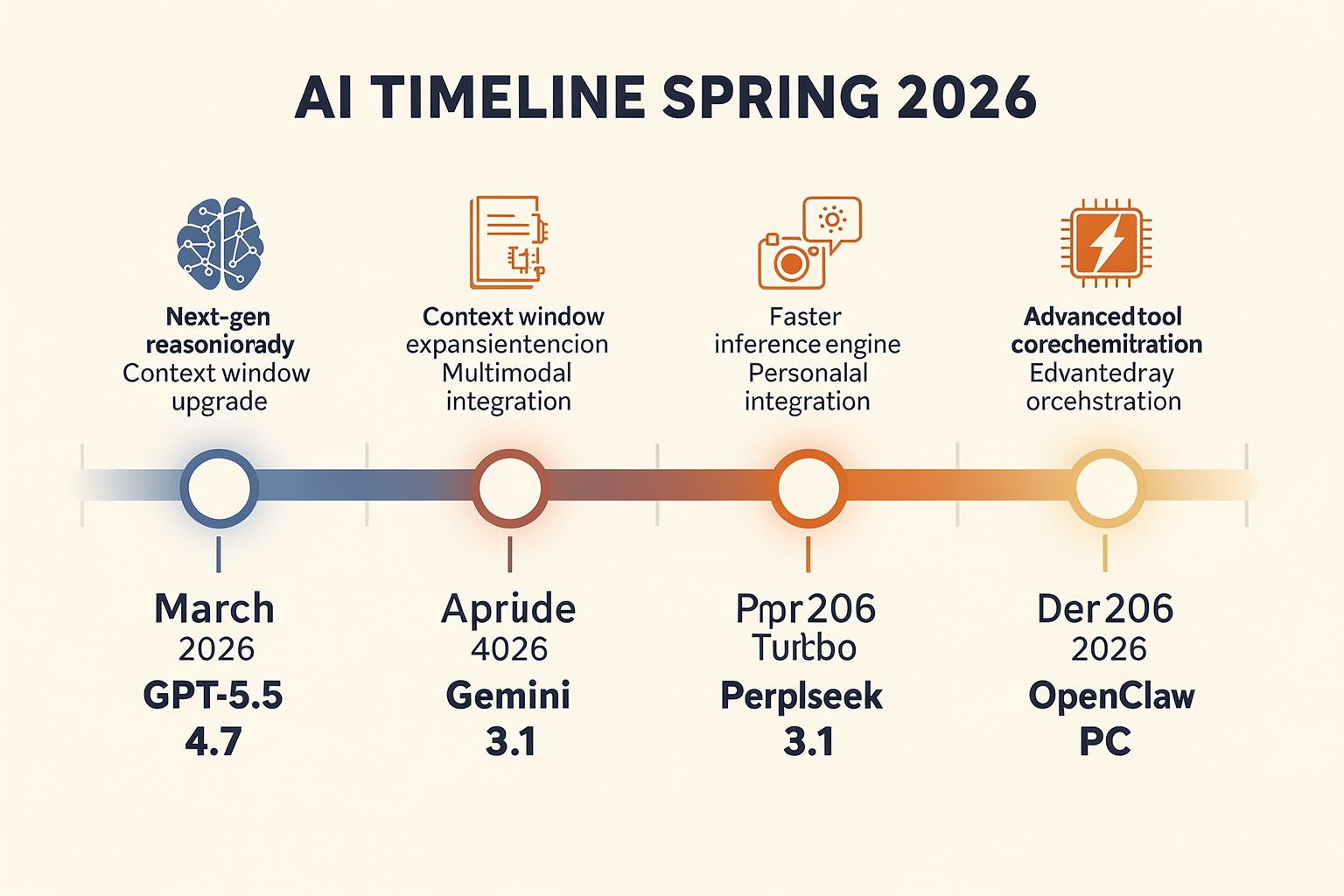 Spring 2026 AI Timeline: Major Releases & Milestones (TABLE)