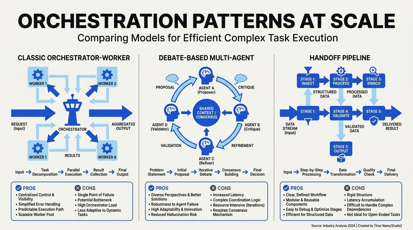 Comparing Agent Handoff with Other Orchestration Patterns