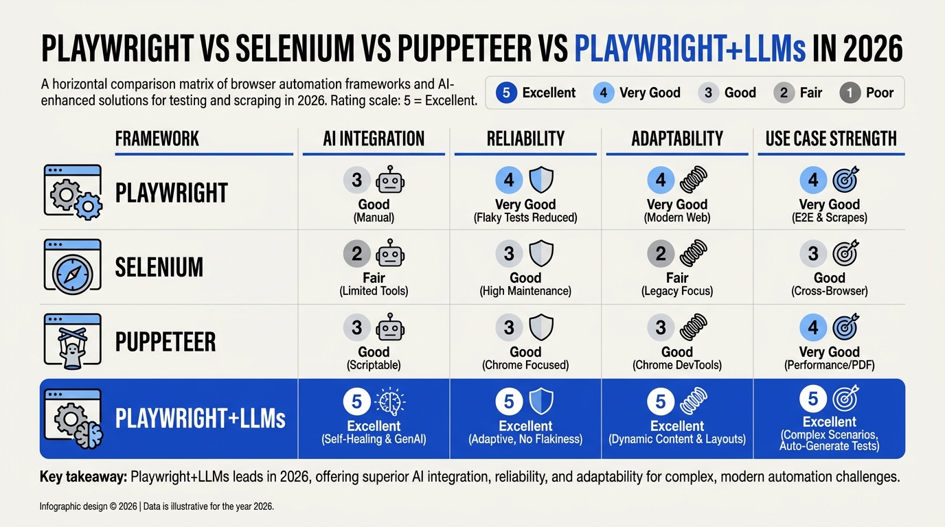 Why Playwright + LLMs? A Quick Comparison (TABLE)