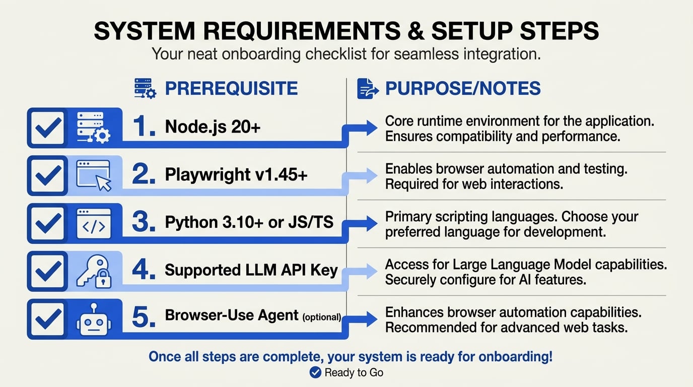 Prerequisites & Setup (TABLE)