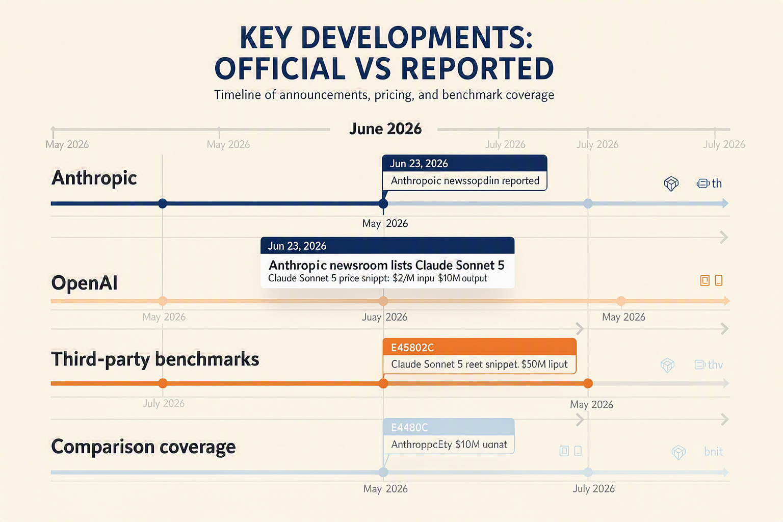 Key Developments: Official Facts vs Reported Claims (TABLE)