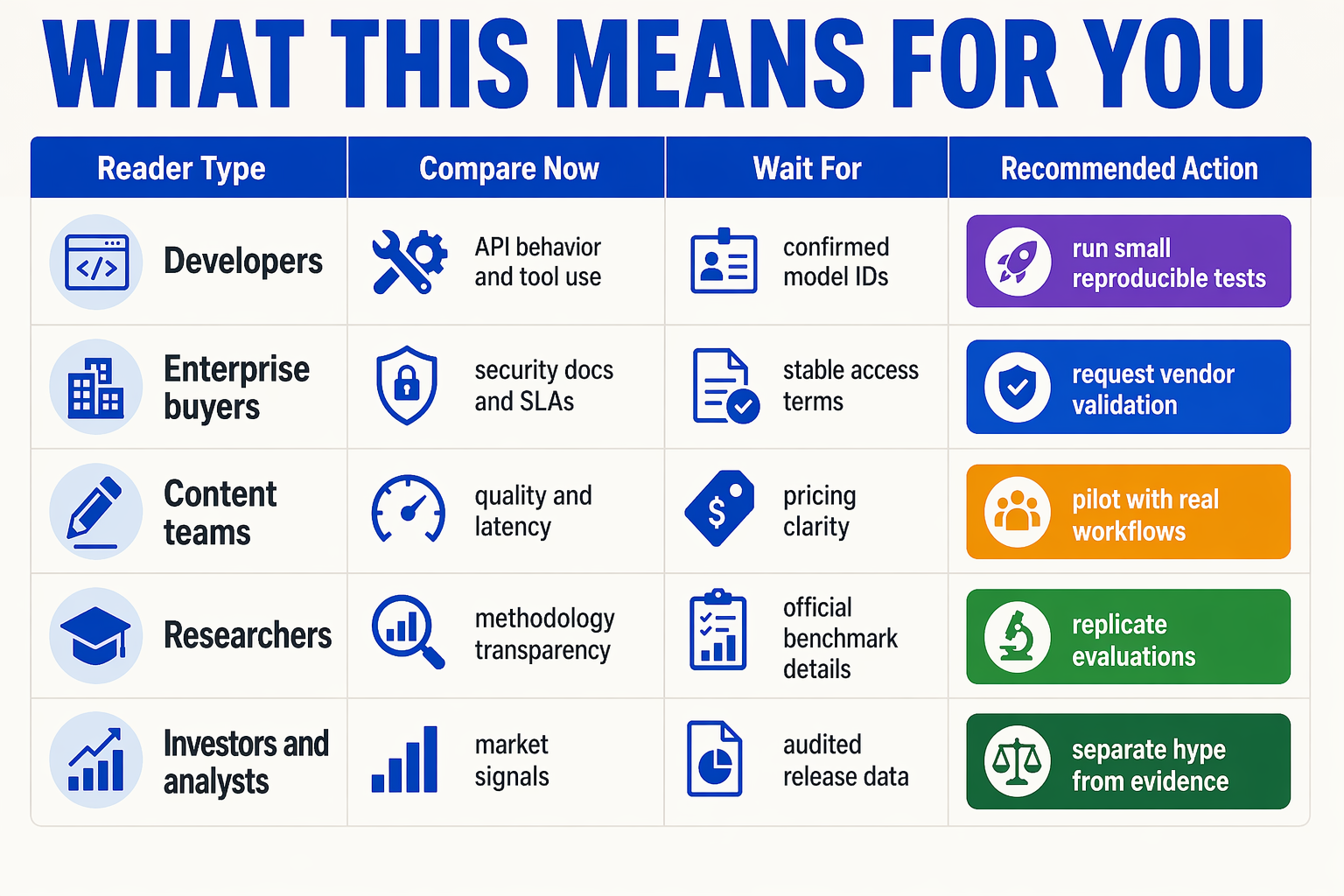 What This Means For You (TABLE)