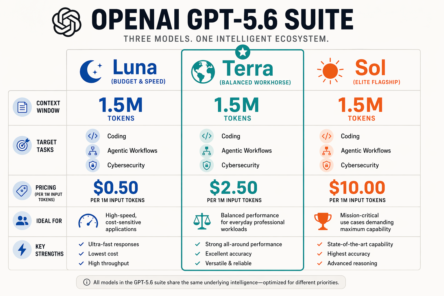 Key Developments: Comparing Sol, Terra, and Luna (TABLE)