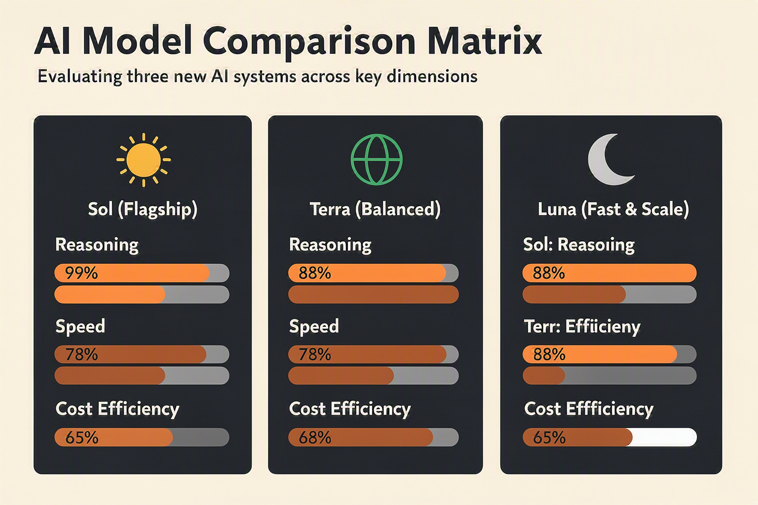 Key Developments: Comparing Sol, Terra, and Luna (TABLE)