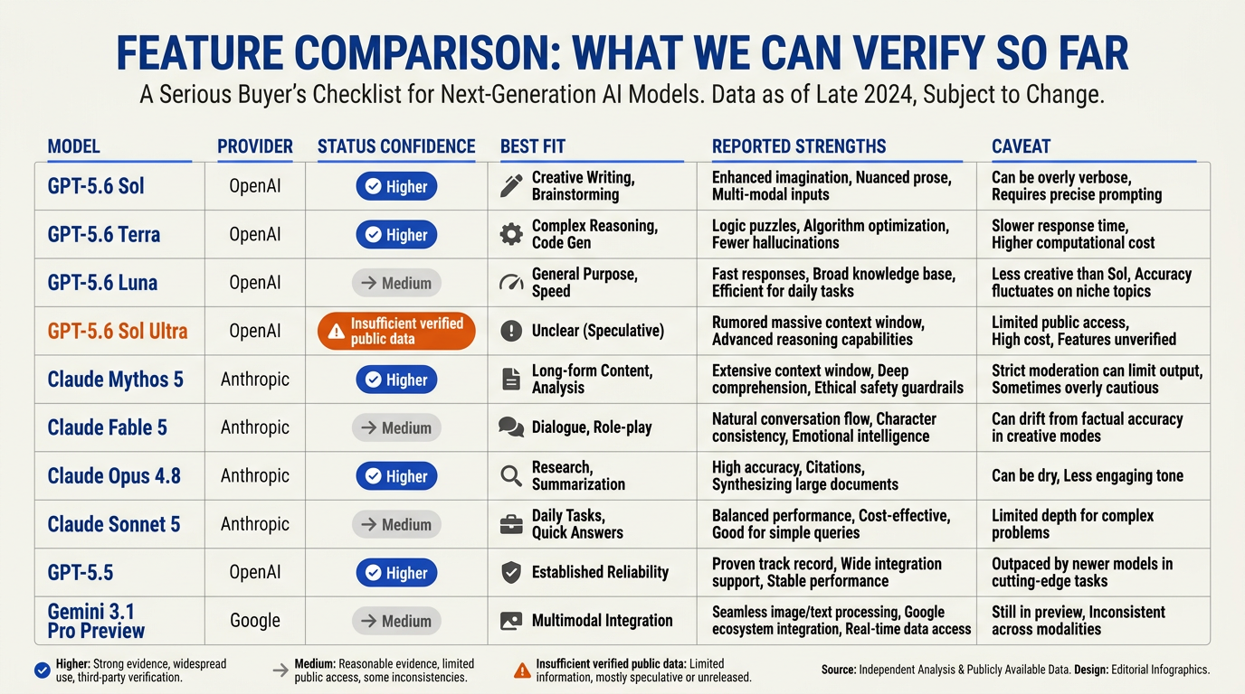 Feature Comparison (TABLE)