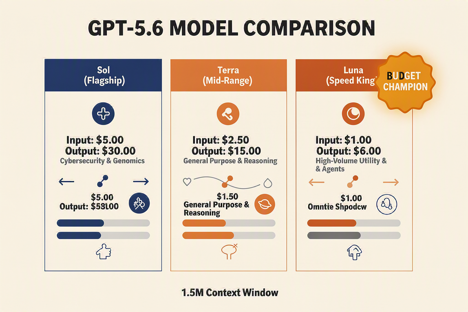 Key Developments: GPT-5.6 Sol, Terra, and Luna Compared (TABLE)