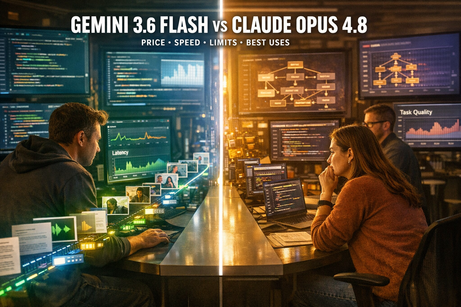 Gemini 3.6 Flash vs Claude Opus 4.8: Price, Speed, Limits and Best Uses