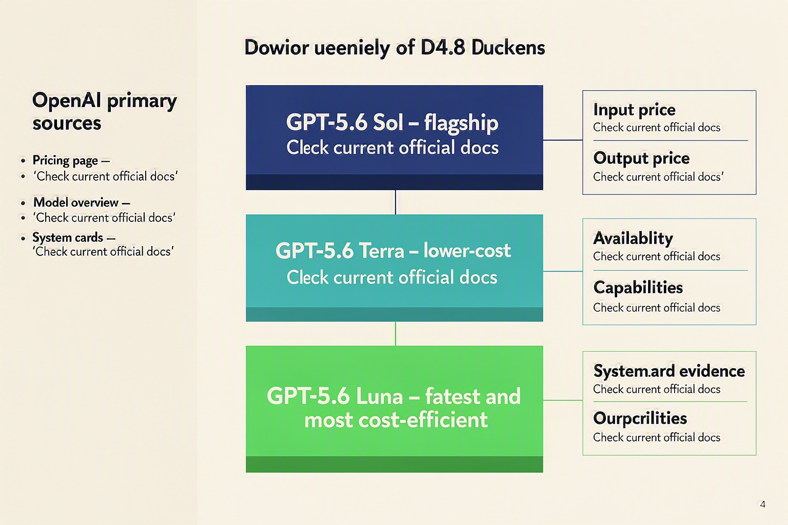 A three-tier architectural infographic showing the GPT-5.6 family as a descending capability-and-cost stack