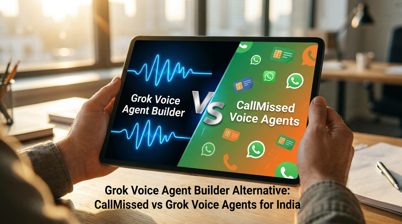Grok Voice Agent Builder Alternative: CallMissed vs Grok Voice Agents for India