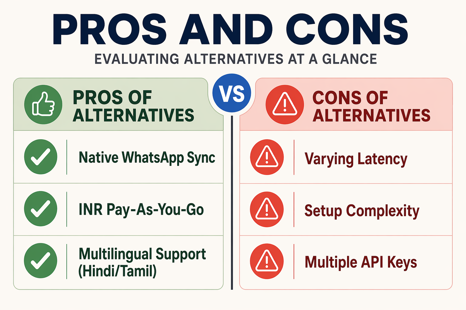 A classic pros and cons T-chart infographic layout