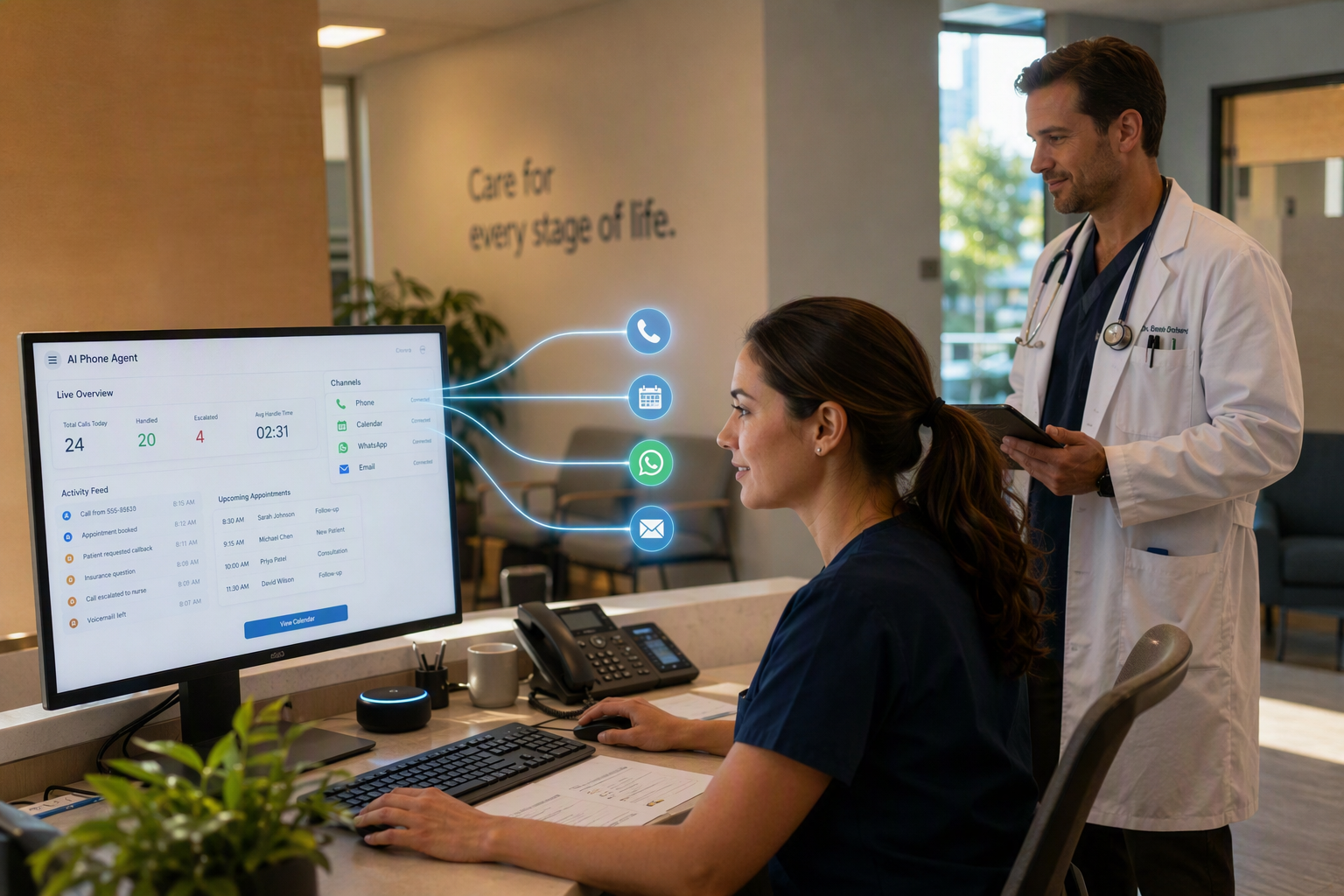 AI Receptionist for Clinics: 2026 Go-Live Checklist for Safe Booking and Handoffs