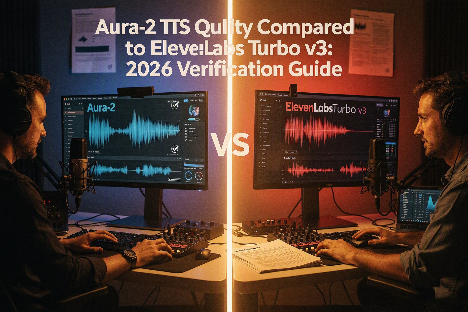 جودة تحويل النص إلى كلام في Aura-2 مقارنةً بـ ElevenLabs Turbo v3: دليل التحقق لعام 2026