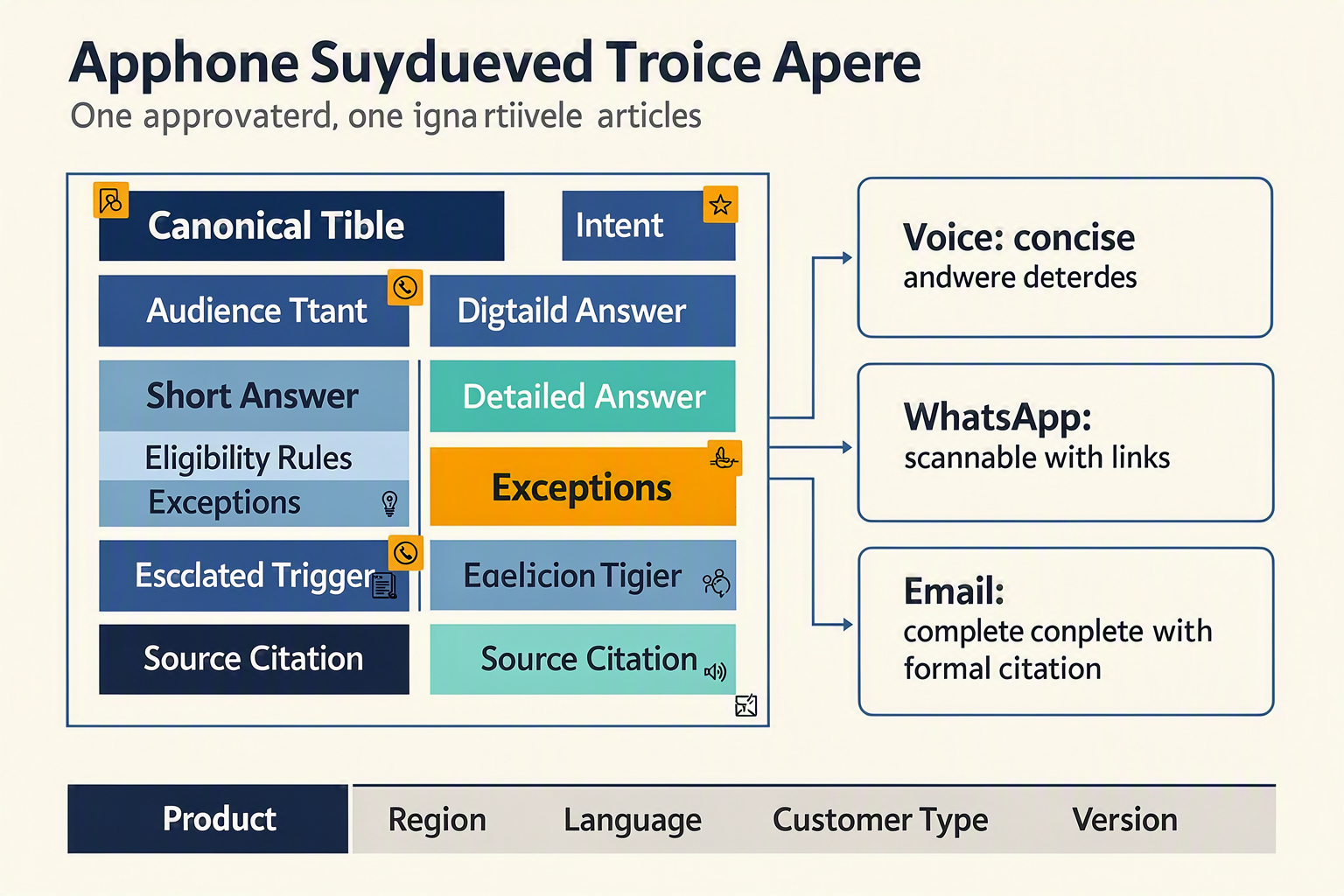 A document-anatomy infographic titled STRUCTURE CONTENT FOR RETRIEVAL