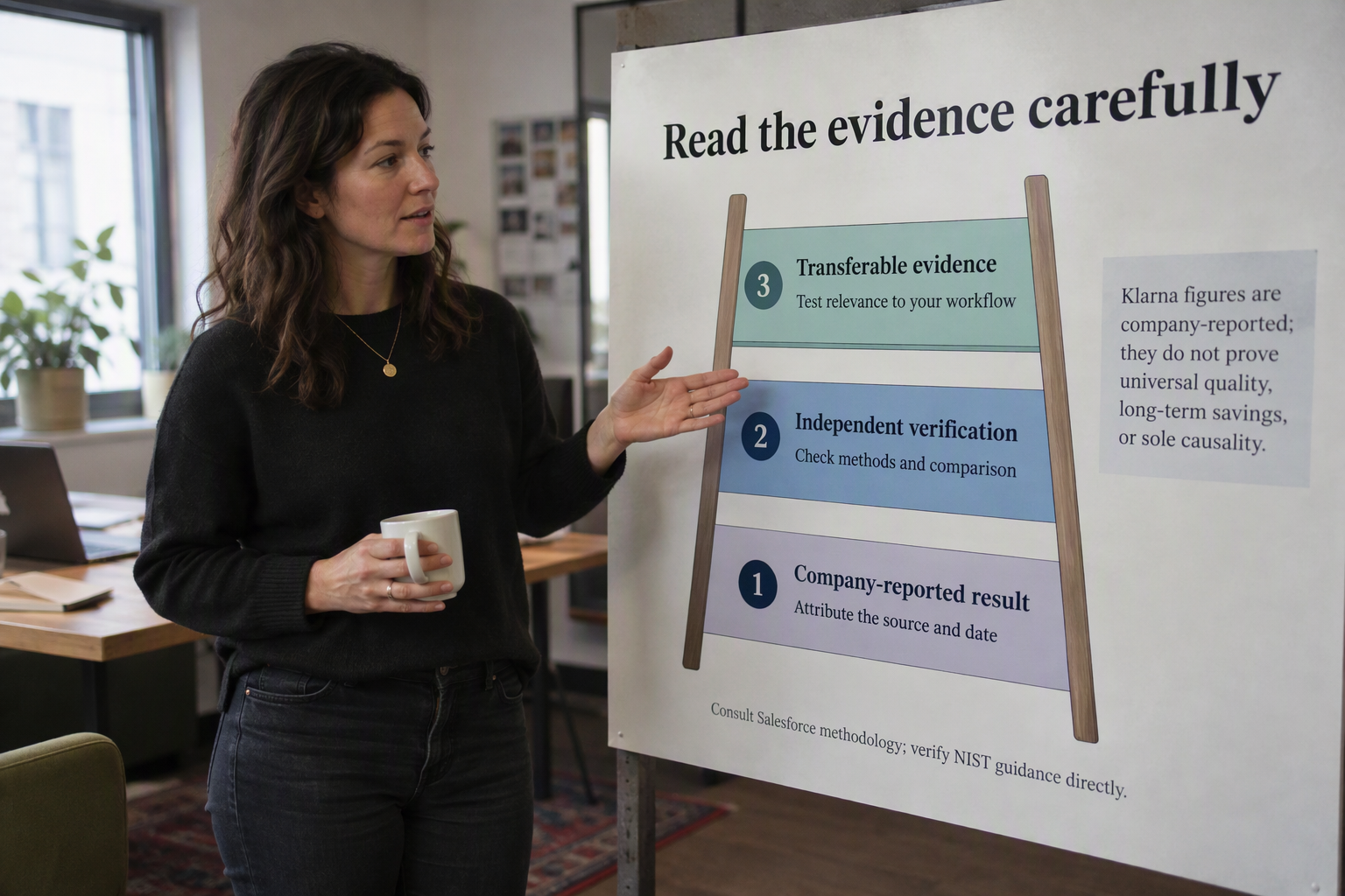Build an evidence-quality infographic as a three-rung ladder, with each rung clearly distinguishing the strength and limits