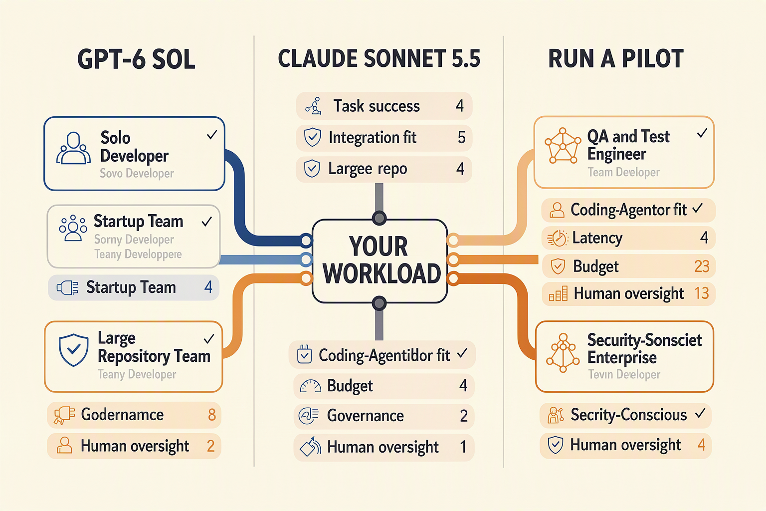 A persona-based recommendation map titled CHOOSE BY DEVELOPER PROFILE