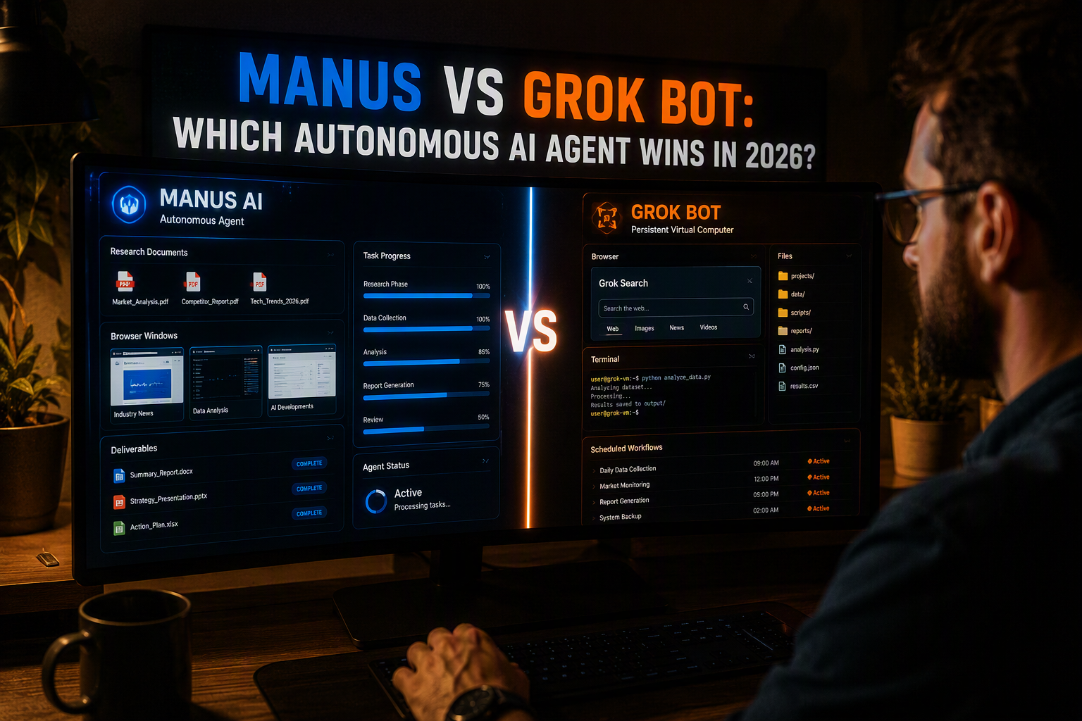 Manus vs Grok Bot: Which Autonomous AI Agent Wins in 2026?