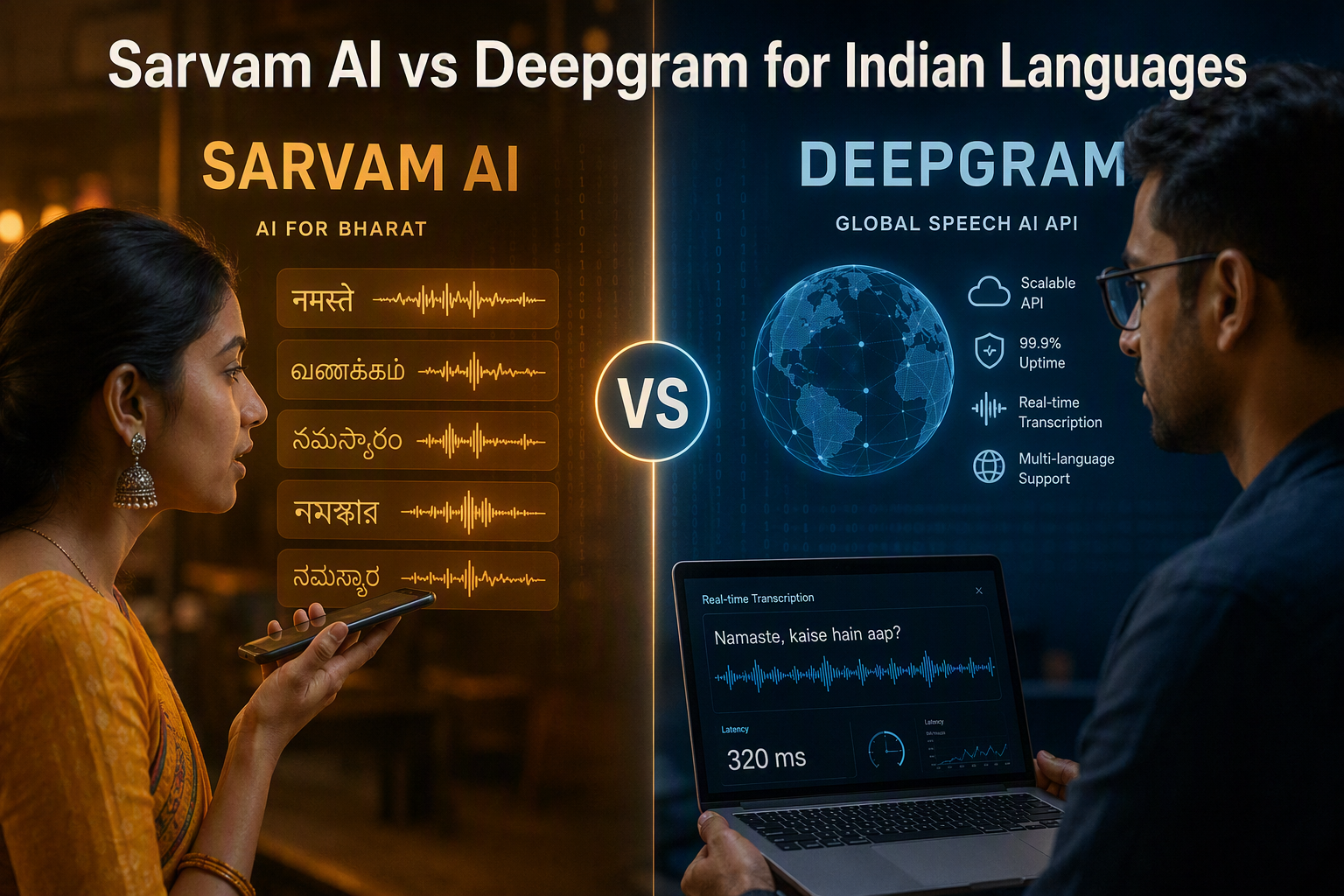 Sarvam AI vs Deepgram for Indian Languages: Accuracy, Pricing, and Best Use Cases