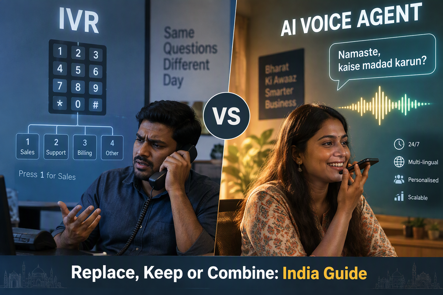 AI Voice Agent vs IVR in India: Replace, Keep or Combine
