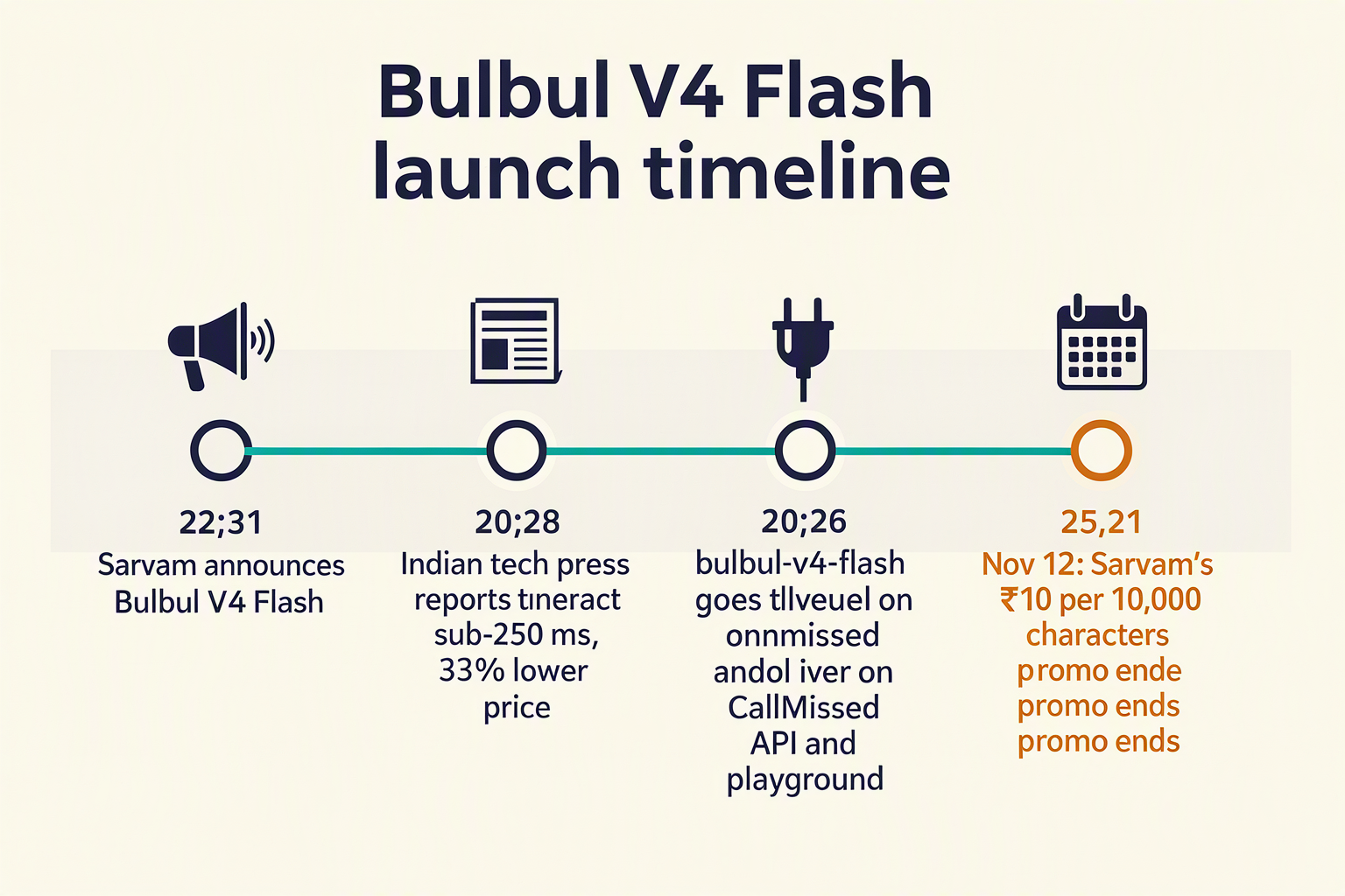 Timeline from Sarvam's announcement to CallMissed availability and the November 12 promo end