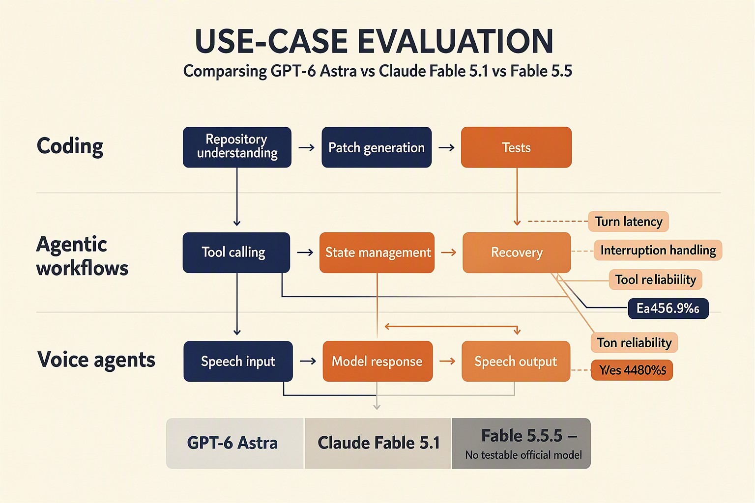 Evaluation workflows for comparing coding, agentic and voice-agent suitability