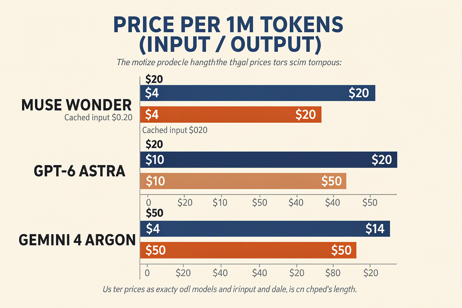Bar chart of input and output token prices for each model including Gemini 4 Argon's price change on Nov 30