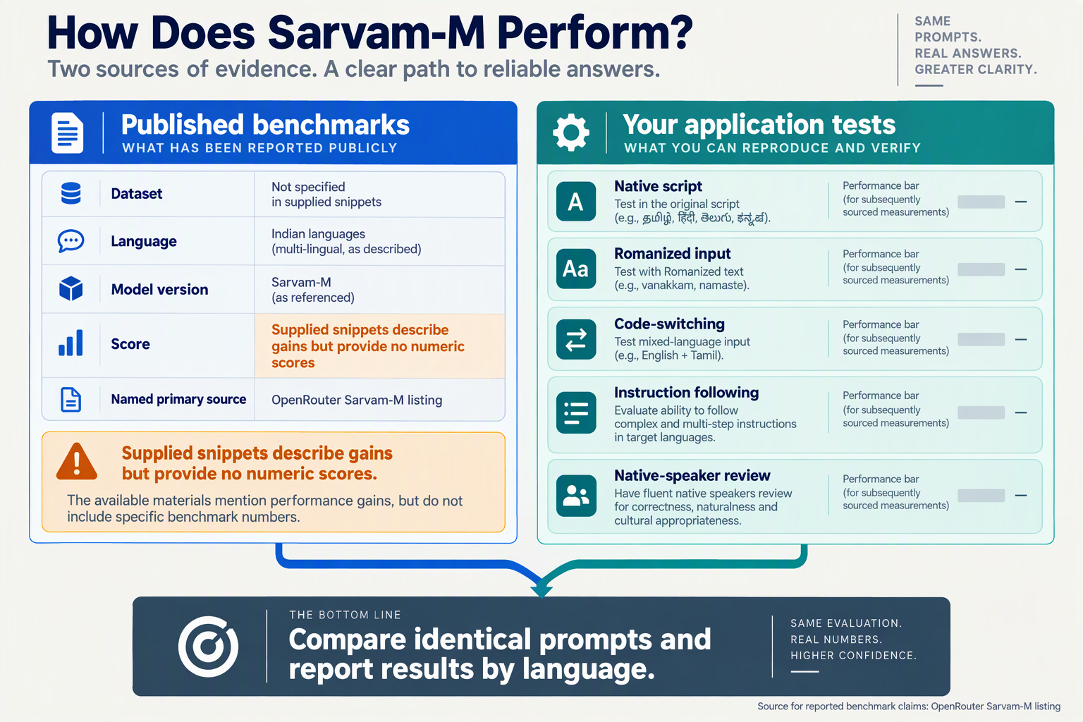 Benchmark evidence compared with native-script, romanized, and code-switched application testing