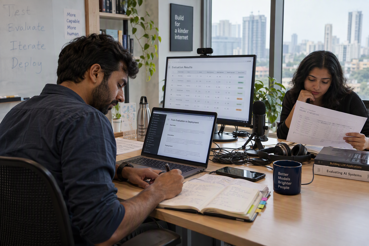 Developers organizing documentation and evaluation results before deciding how to deploy a voice agent